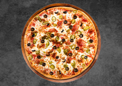 PEPPERONI STAR 30cm/125,- 40cm/169,-   tomat saus, ost, pepperoni, paprika, ananas